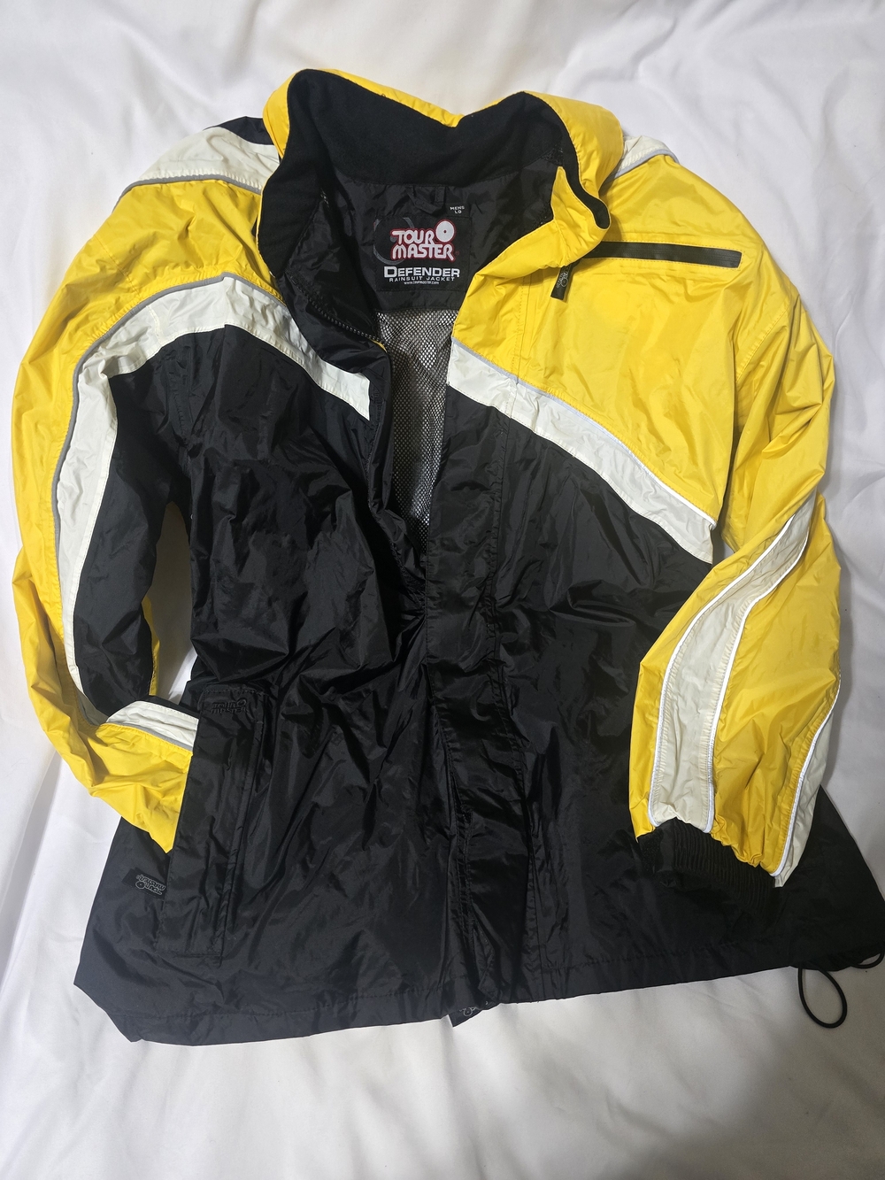 Tour Master Defender Men's Yellow & Black Performance Rain Motorcycke Jacket